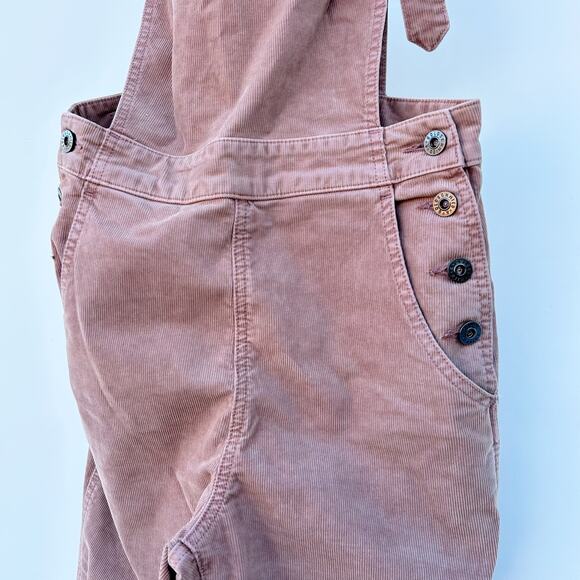 Adriano Goldschmied AG Corduroy Gwendolyn Backless Overalls Flare Small Pink - Picture 7 of 10